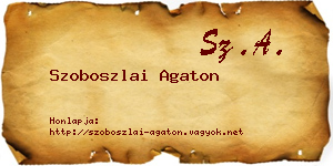 Szoboszlai Agaton névjegykártya